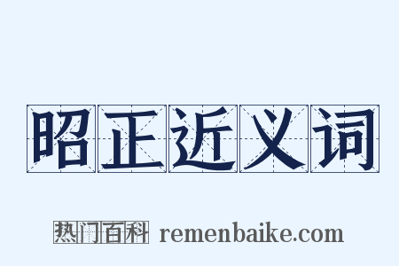 昭正近义词是什么意思的图片